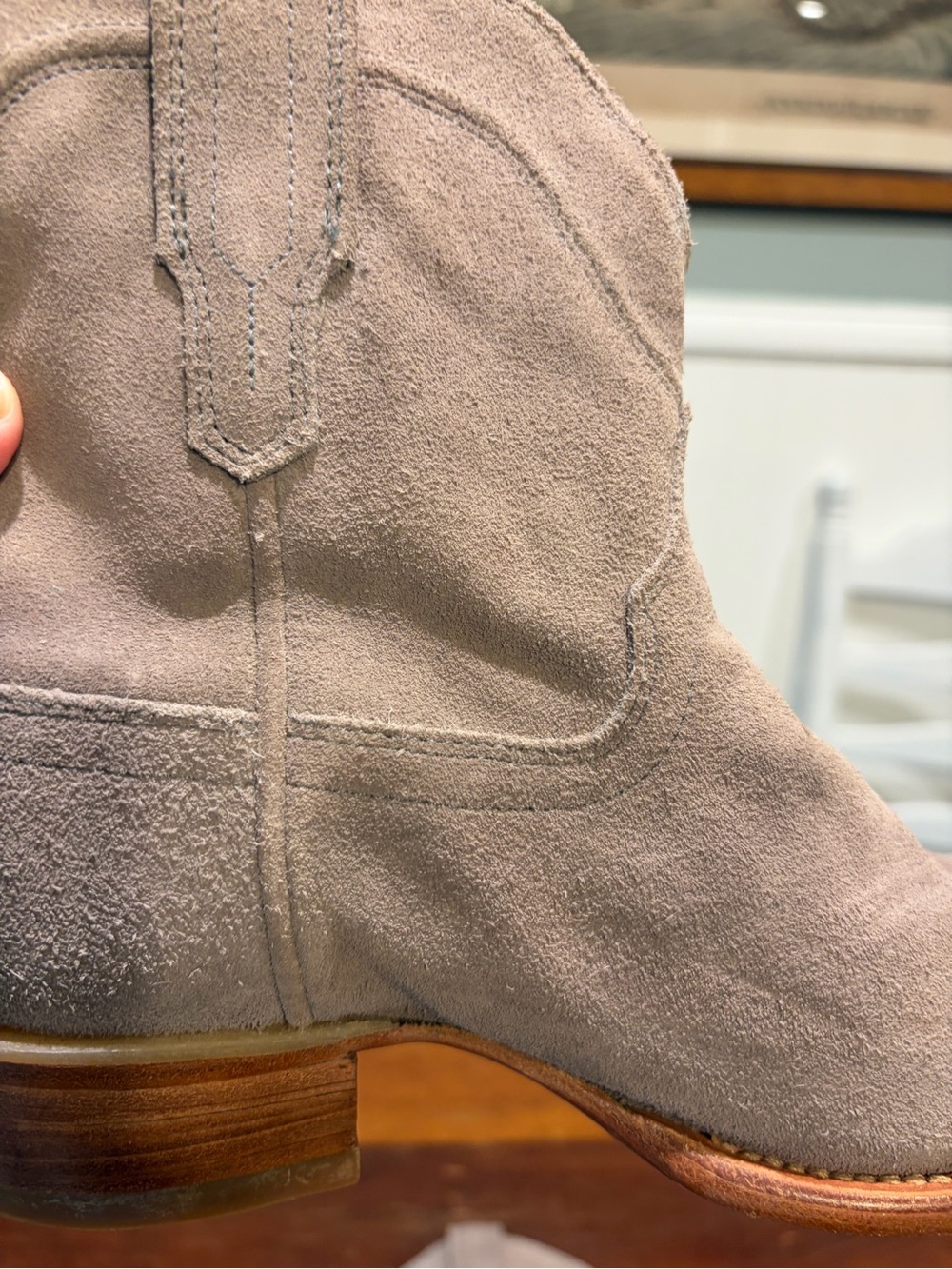 Beautiful Vintage Tecovas Suede Boots size 8 - Picture 6 of 7